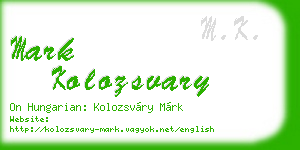 mark kolozsvary business card