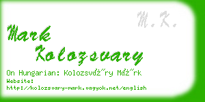 mark kolozsvary business card